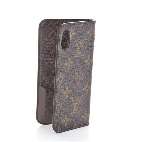 louis vuitton folio case iphone x monogram|Louis Vuitton iPhone wallet case.